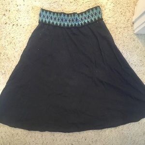Prana black stretch cotton skirt XL